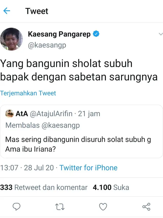 Unggahan Kaesang Pangarep. (Foto: Instagram @kaesangp)