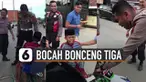 Salah satu dari ketiga bocah itu menangis, takut kalau motornya dibawa polisi.