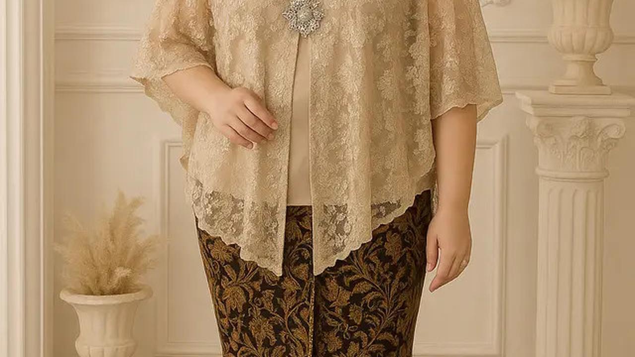 7 Model Kebaya Simpel Modern Tapi Mewah untuk Orang Gemuk