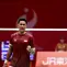 Tunggal putra Indonesia, Alwi Farhan, saat tampil di perempat final bulutangkis beregu putra Asian Games 2026, Selasa (22/9/2026). (dok. PBSI)