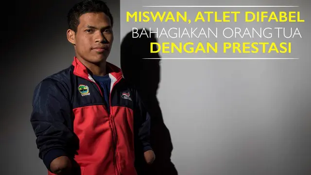 Video penuturan Miswan seorang atlet difabel asal Jawa Tengah di Peparnas XV 2016, Jawa Barat. Ia membahagiakan orang tua lewat prestasi.
