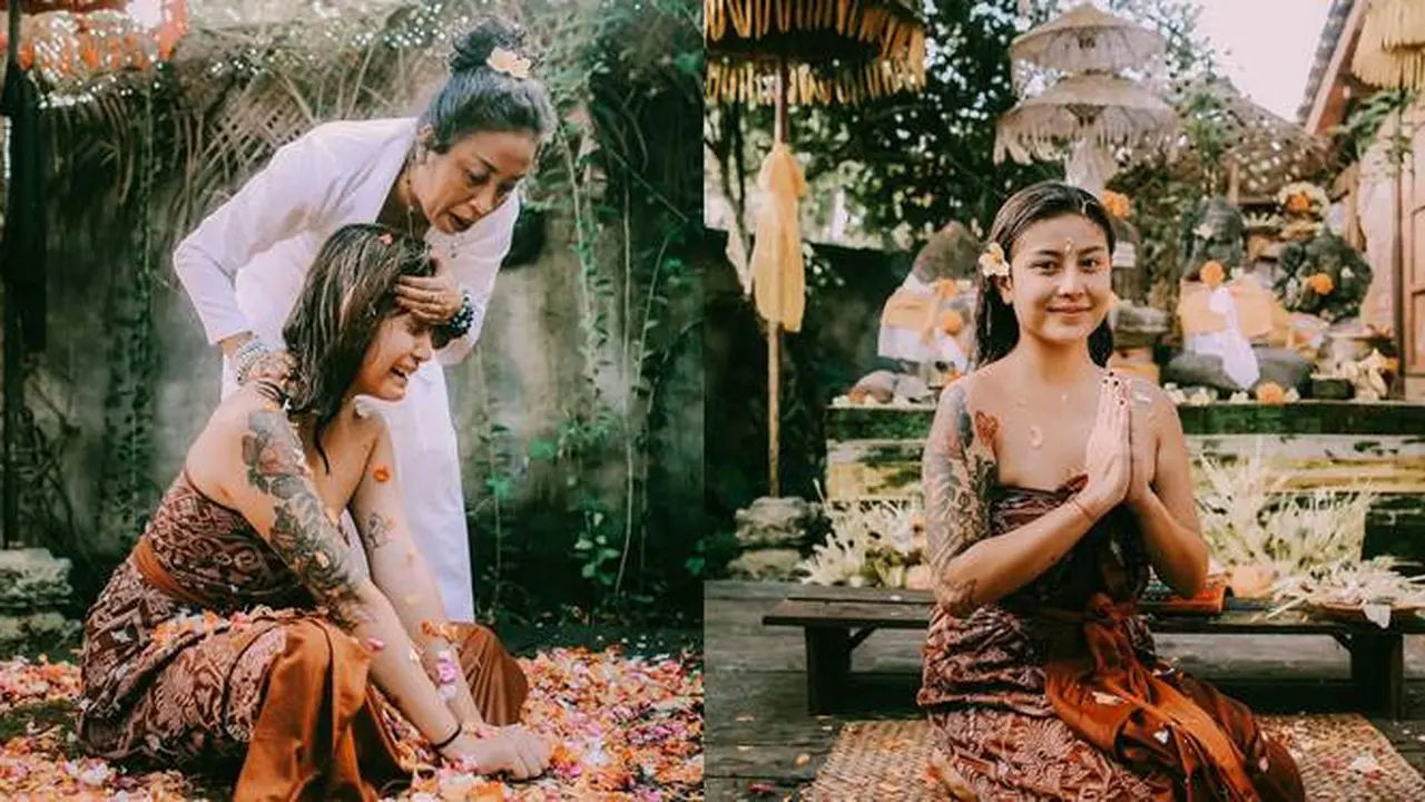 Sampai Menangis, Ini 7 Momen Awkarin saat Jalani Ritual Melukat