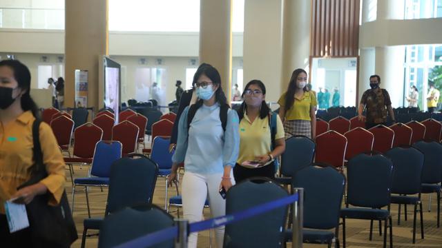 Simulasi kedatangan turis asing di Bandara Internasional I Gusti Ngurah Rai, Bali