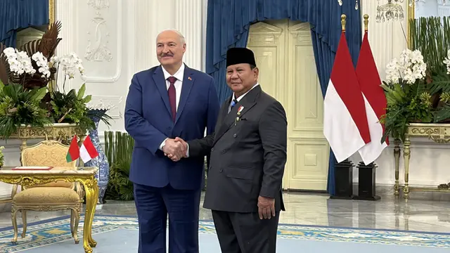 Presiden Prabowo Subianto menerima kunjungan kenegaraan Presiden Republik Belarus Aleksandr Lukashenko di Istana Merdeka Jakarta.