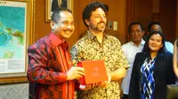 Co-founder Google Sergey Brin dan Menteri Pariwisata Arief Yahya. Foto: Liputan6.com/Agustinus Mario Damar