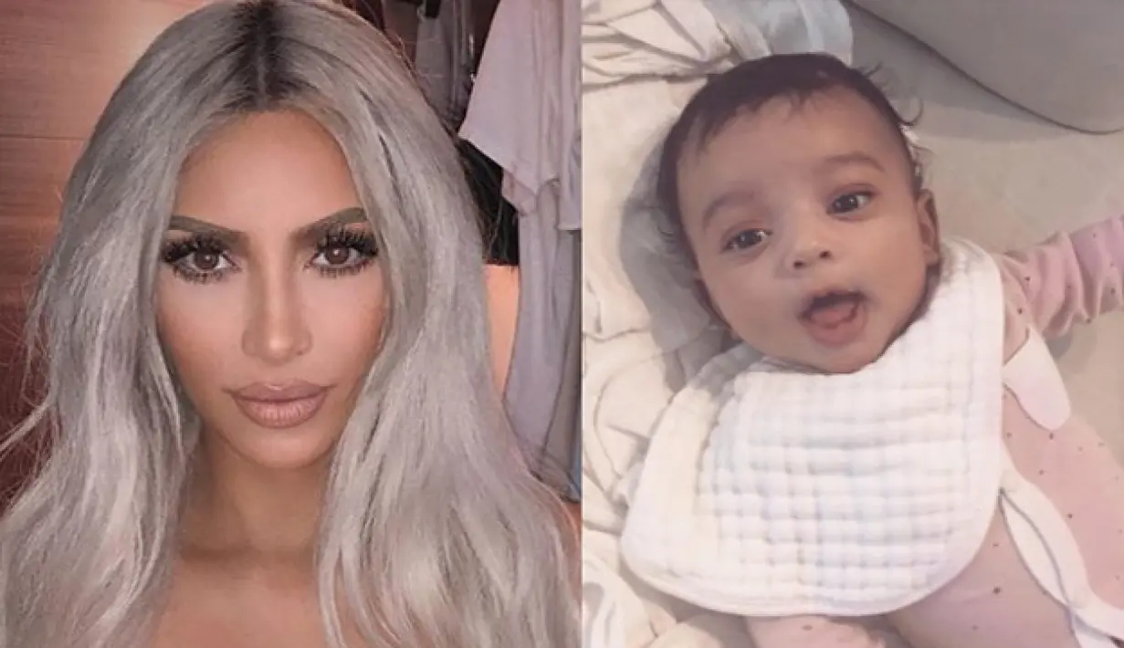 Kim Kardashian kembali mengunggah foto menggemaskan anak ketiganya, Chicago West. (instagram/kimkardashian)