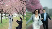 7 Momen Luna Maya Dilamar Maxime Bouttier, Romantis di Taman Sakura Jepang