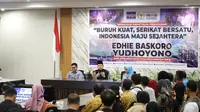Saat Ibas Duduk Bareng Buruh dan Ojol Bahas Perlindungan Sosial