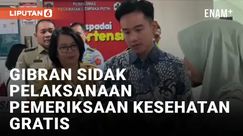 VIDEO: Wapres Gibran Tinjau Pemeriksaan Kesehatan Gratis di Puskesmas Cempaka Putih