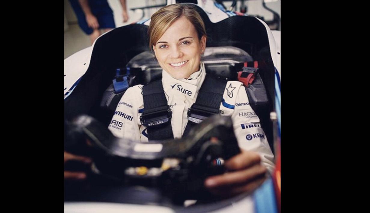 Williams mengumumkan pebalap wanita Susie Wolff menjadi pebalap pengembang mereka. Sebelum bergabung dengan Williams, pebalap asal Inggris itu punya rekam jejak yang cukup oke di ajang Formula Renault UK, Formula 3 British. (Bola.com/Instagram Susi Wolf)