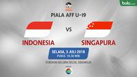 Jadwal Piala AFF U-19, Indonesia vs Singapura. (Bola.com/Dody Iryawan)