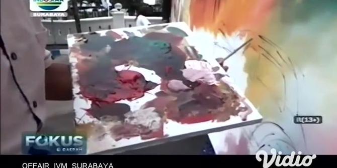 VIDEO: Lukisan Bertema Perjuangan Sepanjang 10 Meter Hiasi Hari Santri Nasional