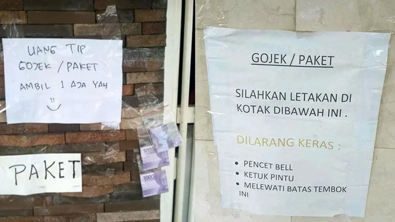 Rumah Sedang Kosong, Ini 7 Potret Catatan Untuk Kurir saat Antar Paket