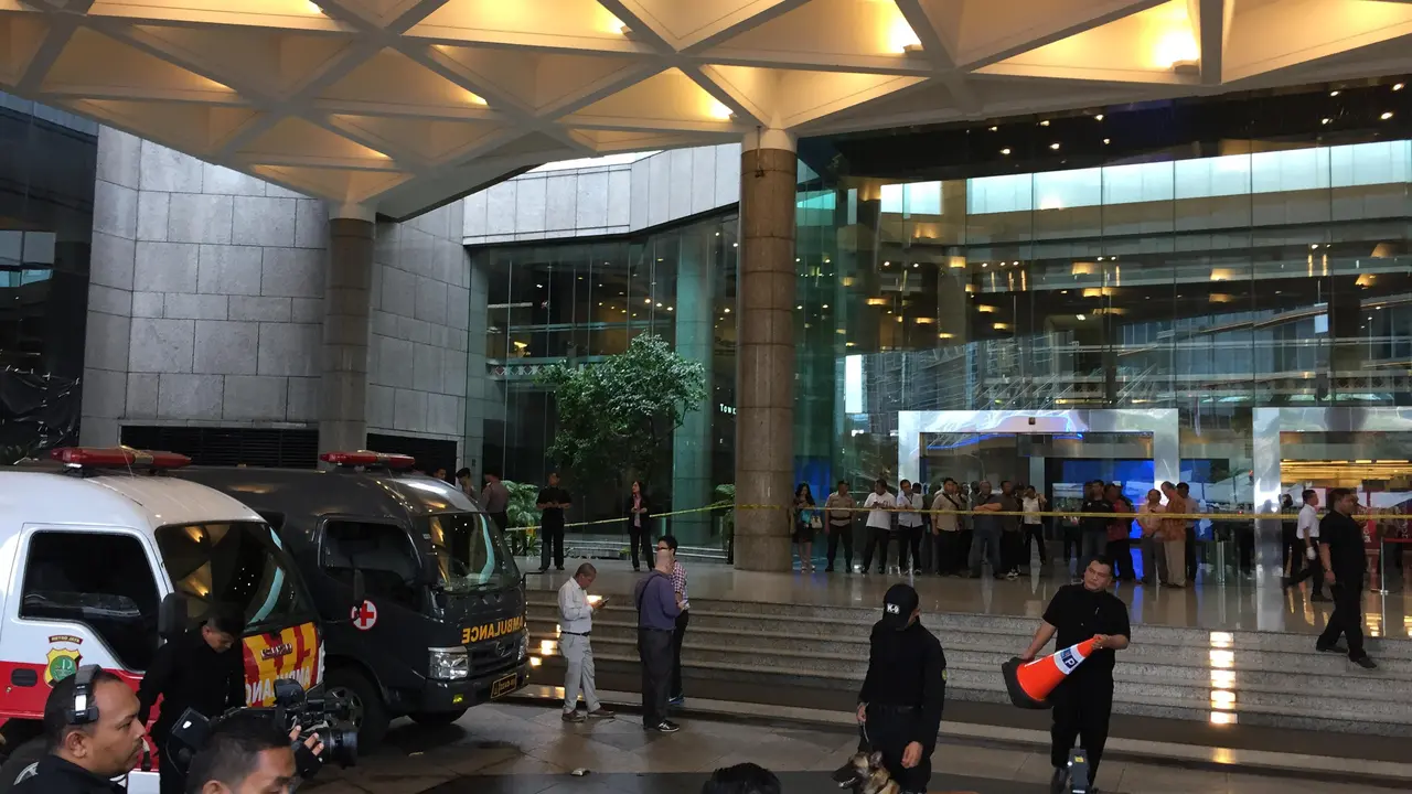 Suasana di gedung BEI, Jakarta