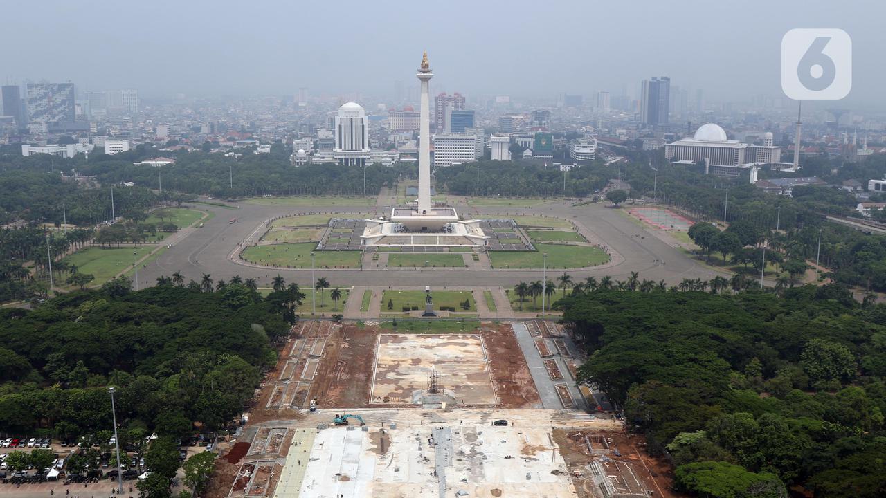 Melihat dari Ketinggian Proyek Revitalisasi Taman Selatan Monas