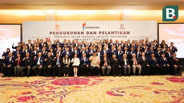 KONI melatik kepengurusan Akuatik Indonesia periode 2025-2029.