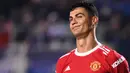 Cristiano Ronaldo menjadi pemain dengan gaji tertinggi di Liga Inggris. CR7 tercatat menerima upah sebesar 485 ribu Pounds per minggu atau setara dengan Rp9,1 miliar per pekannya. (AFP/Marco Bertorello)