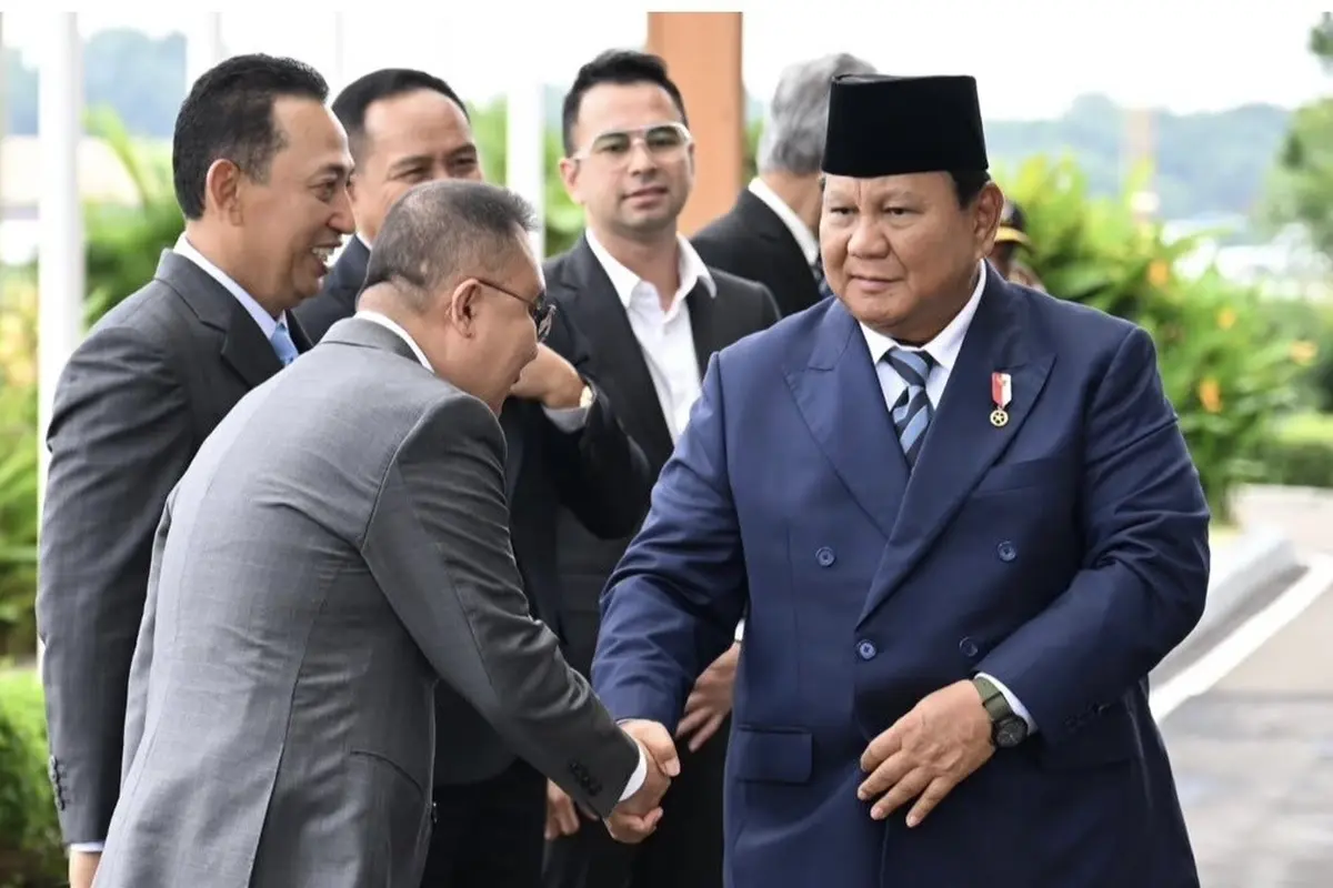 Presiden Prabowo Subianto di Pangkalan TNI AU Halim Perdanakusuma.