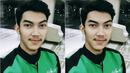 Ojol yang tampan dan gagah ini tidak hanya disukai kaum muda, tapi ibu-ibu juga suka dengan kumis tipis milik ojol ini  (Source : IST)