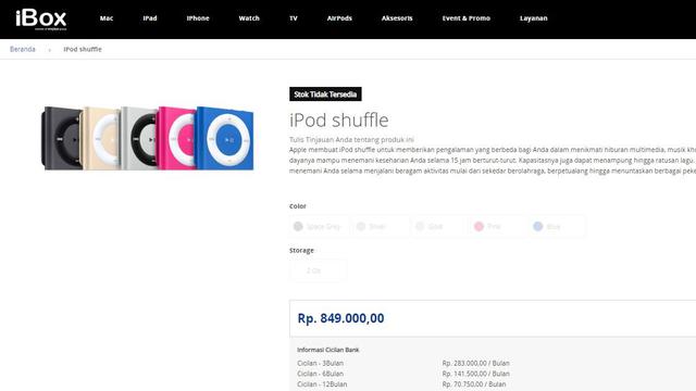 iPod Shuffle Cristiano Ronaldo sumber Website Resmi iBox