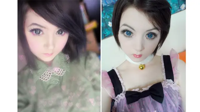 Hanya Gunakan Makeup, Gadis London Menjelma Jadi Boneka
