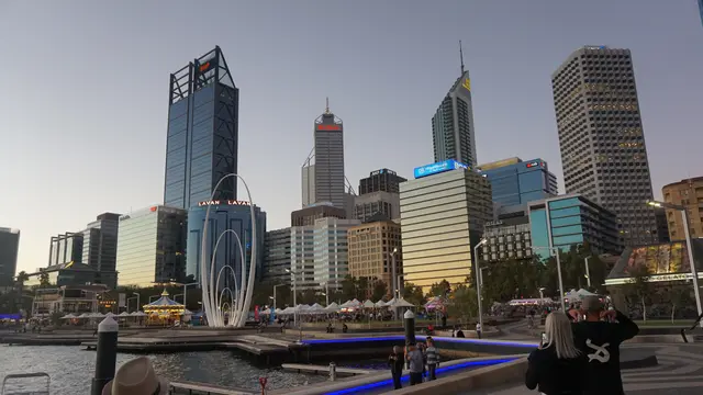 Senja di pusat kota Perth, Australia Barat (Liputan6.com/Happy Ferdian)