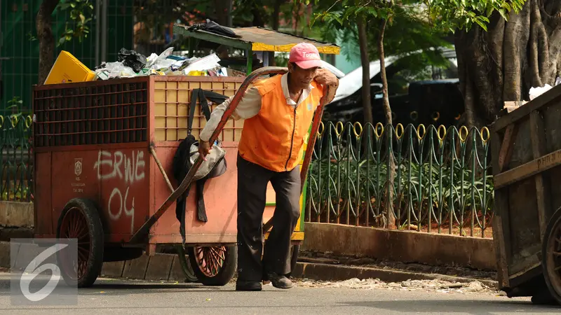 Ilustrasi Petugas Kebersihan Sampah DKI