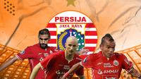 Persija Jakarta - Riko Simanjuntak, Abdulla Yusuf Helal, Michael Krmencik (Bola.com/Decika Fatmawaty)