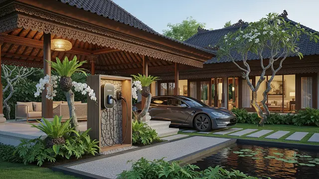 Cara Menata Area Charger Mobil Listrik agar Tetap Estetik dan Rapi/AI Generated