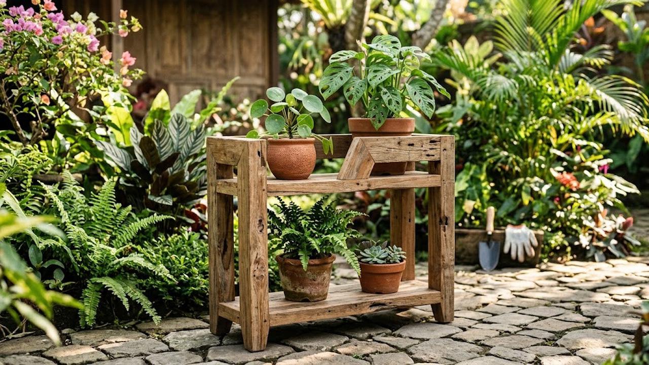 Cara Membuat Alas Pot dari Sisa Papan Kayu, Ide Kreatif untuk Percantik Tanaman