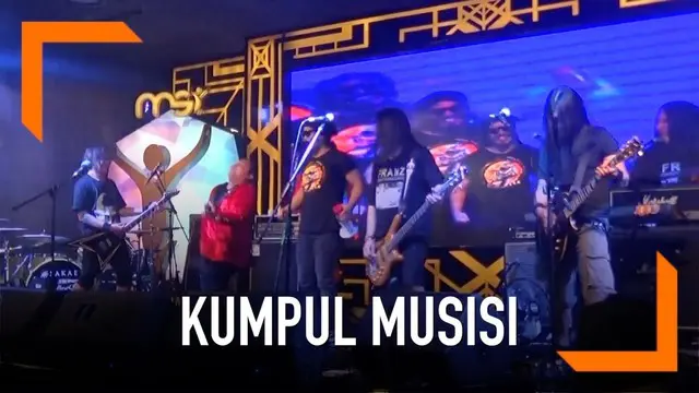 Band GIGI, Jamrud, dan beberapa musisi lain berkumpul untuk meramaikan launching MSI di Depok.