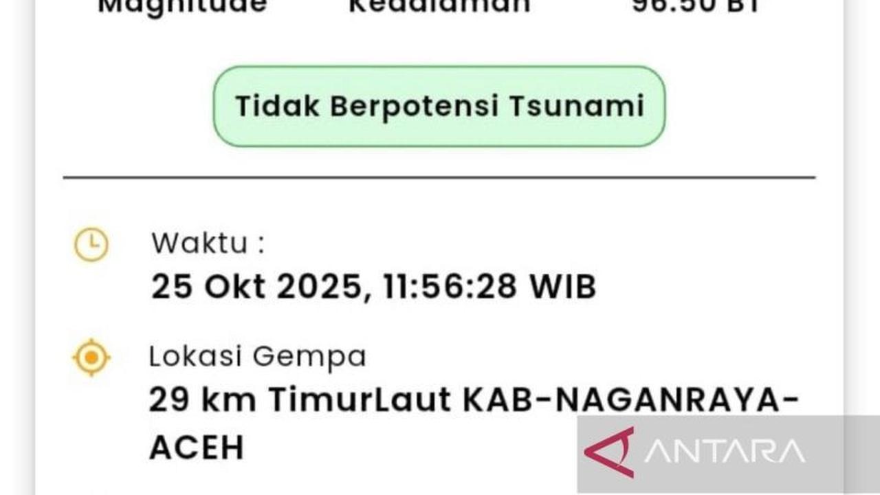 Mengapa Gempa M4,9 di Nagan Raya Aceh Terjadi? BMKG Ungkap Pemicu Sesar Besar Sumatera