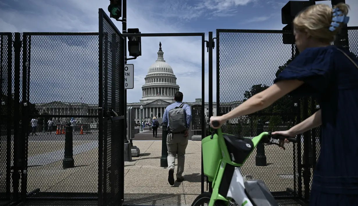 Keamanan di Washington sangat ketat. Berbagai protes sudah direncanakan. (Brendan SMIALOWSKI / AFP)