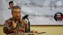 Kepala Pelaksana Unit Kerja Presiden Pembinaan Ideologi Pancasila (UKP-PIP) Yudi Latif hadir dalam diskusi, di Jakarta, Rabu (13/12).  Diskusi tersebut membahas "Hubungan Islam dan Pancasila". (Liputan6.com/JohanTallo)