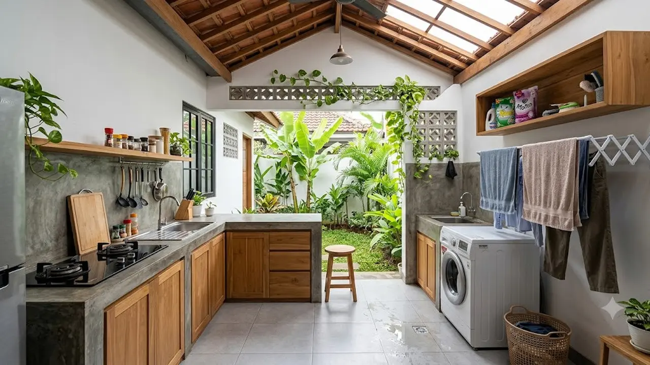 6 Desain Dapur dengan Area Cuci agar Tidak Lembap, Solusi Rumah Lebih Bersih