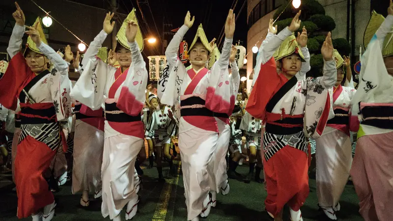 Keseruan Festival Tari Tradisional Jepang Awa Odori