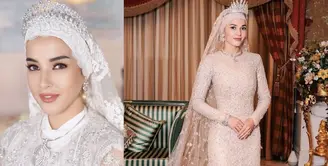 Sebagai content creator, Tasya Farasya sangat kreatif dalam membuat kreasi-kreasi makeup yang seru dan kekinian. Kali ini, ia hadir dengan gaya ala Anisha Rosnah di hari pernikahan. [Foto: Instagram/Tasya Farasya]