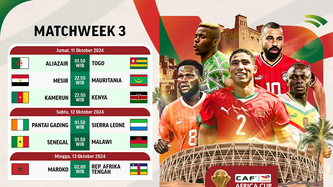 TotalEnergies AFCON Qualifiers Matchday 3 di Vidio