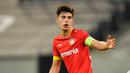 2. Kai Havertz - Kai Havertz didatangkan Chelsea dari Bayer Leverkusen pada musim panas ini dengan harga transfer mencapai 80 juta euro. Pemain berusia 21 tahun ini menjadi pemain Jerman termahal yang dibeli Chelsea. (AFP/Martin Meissner/pool)