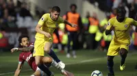 Gelandang Chelsea, Jorginho, bermain impresif saat gagal mengalahkan West Ham United dalam laga lanjutan Premier League 2018-2019, di London Stadium, Minggu (23/9/2018). (AP Photo/Matt Dunham)