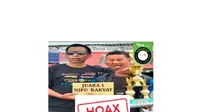 Cek fakta foto Presiden Jokowi dan Prabowo juara 1 nipu rakyat