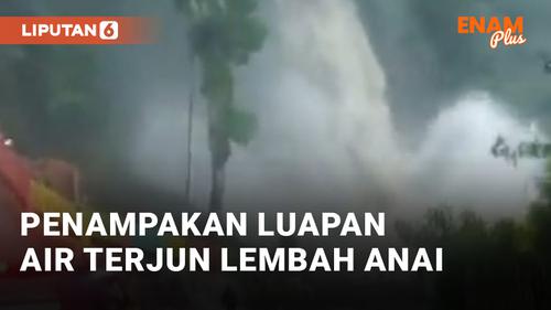 VIDEO: Air Terjun Lembah Anai Meluap, Jalan Lintas Sumatra Macet