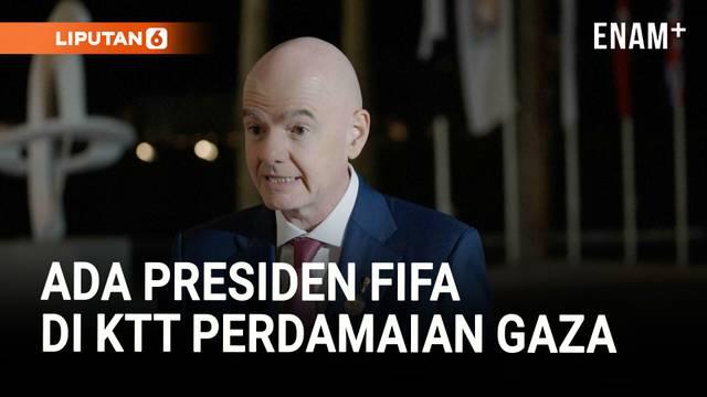 Presiden FIFA, Gianni Infantino, turut hadir bersama lebih dari 20 pemimpin dunia dalam Summit for Peace di Sharm El Sheikh, Mesir, Senin (6/10/2025). Pertemuan ini digelar bertepatan dengan penandatanganan rencana perdamaian Gaza yang dipimpin langs...