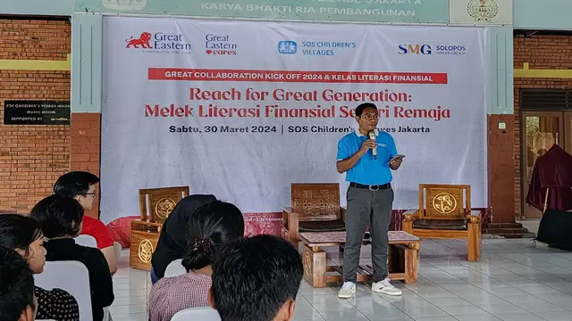 Bapak Yunus Ismail (Youth Director SOS Children’s Villages Indonesia) saat memberikan sambutan dalam Great Collaboration Kick Off di SOS Children’s Villages Jakarta. (Dok Great Eastern)