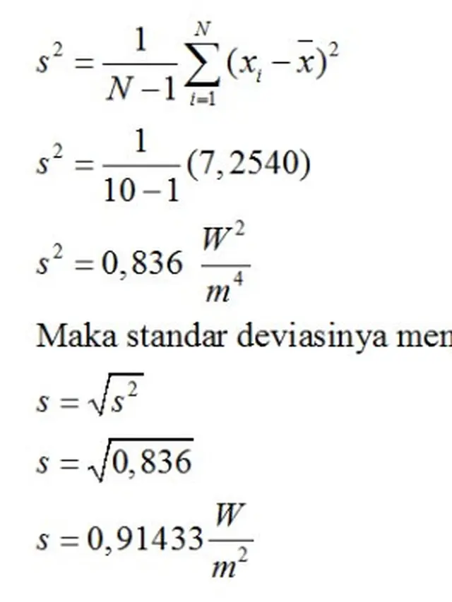 Soal standar deviasi