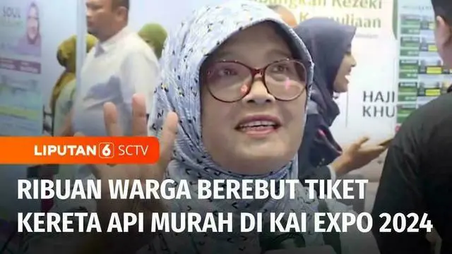 VIDEO: Ribuan Warga Antusias Berburu Tiket Kereta Api Murah di KAI Expo 2024