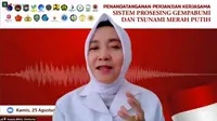 Kepala BMKG, Dwikorita Karnawati menandatangani Perjanjian Kerjasama (PKS) Sistem Processing InaTEWS Merah Putih dan Peluncuran KGTI di Jakarta, Kamis (25/8/2022).
