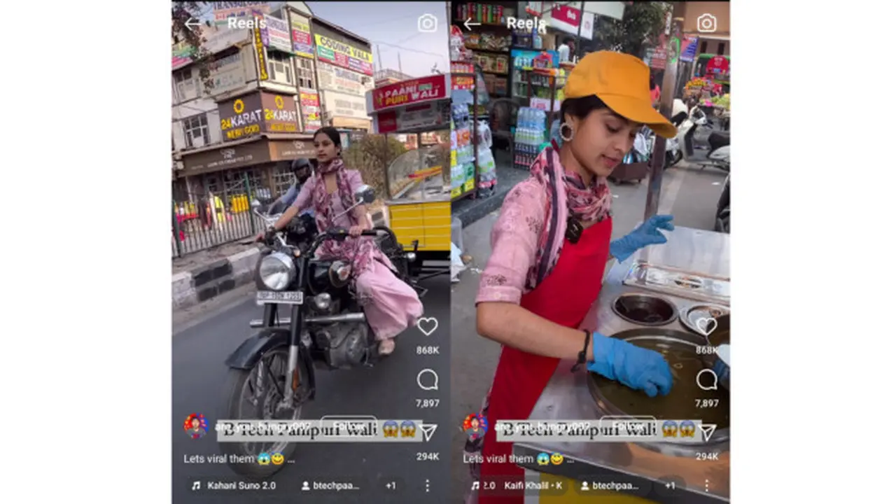 Wanita Pakai Moge untuk Jualan Makanan