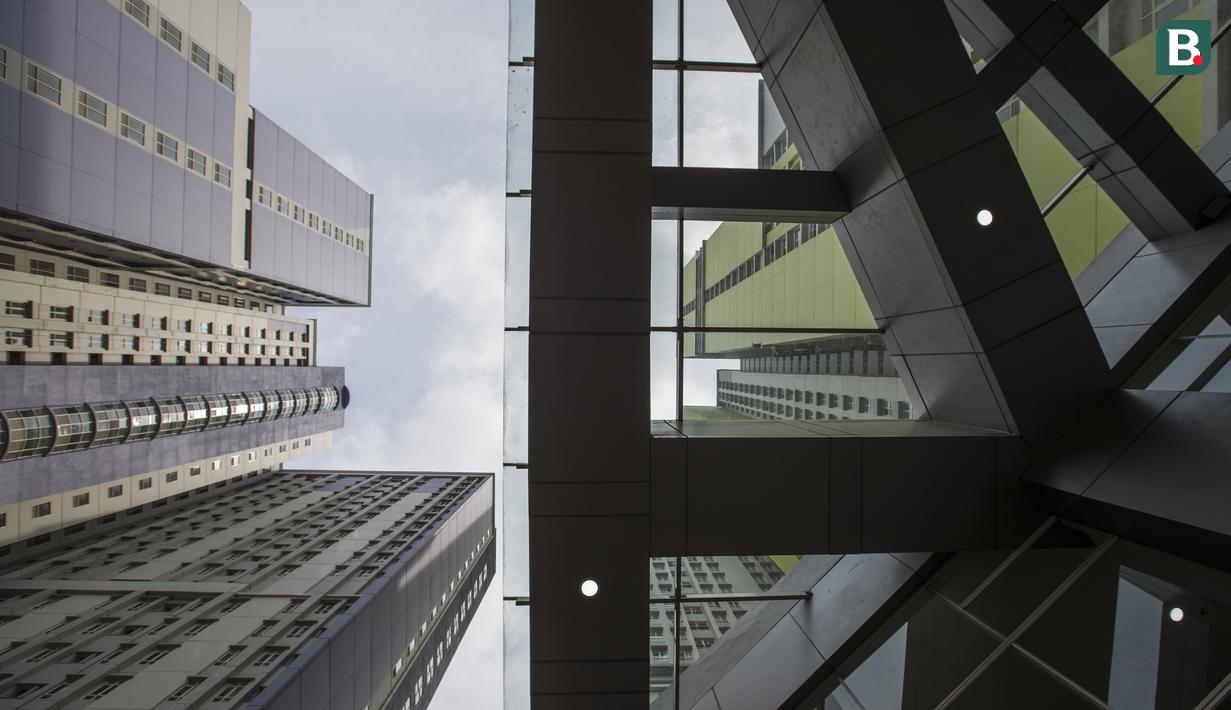 Suasana Wisma Atlet di Kemayoran, Jakarta, Senin (26/2/2018). Lokasi ini akan dijadikan tempat tinggal para atlet pada ajang Asian Games 2018. (Bola.com/Vitalis Yogi Trisna)