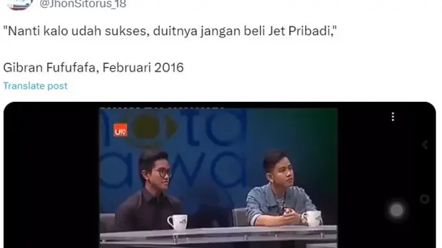 Beredar Video Lama Kaesang Pangarep dan Gibran Rakabuming Ungkap Nasihat Jokowi Soal Kesederhanaan dan Jet Pribadi